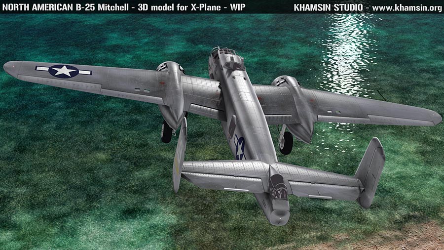 North American B-25 Mitchell - 3D model for X-Plane - WIP