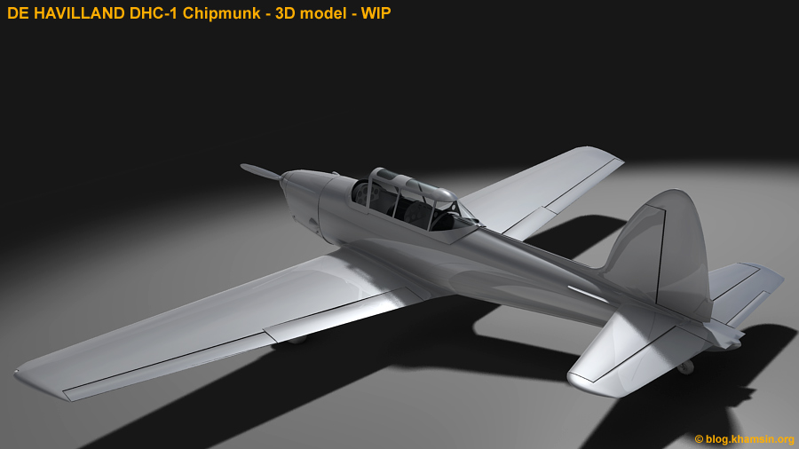 De HAVILLAND DHC-1 Chipmunk - 3D model for X-Plane