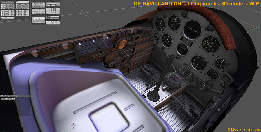De HAVILLAND DHC-1 Chipmunk - Cockpit - 3D model for X-Plane