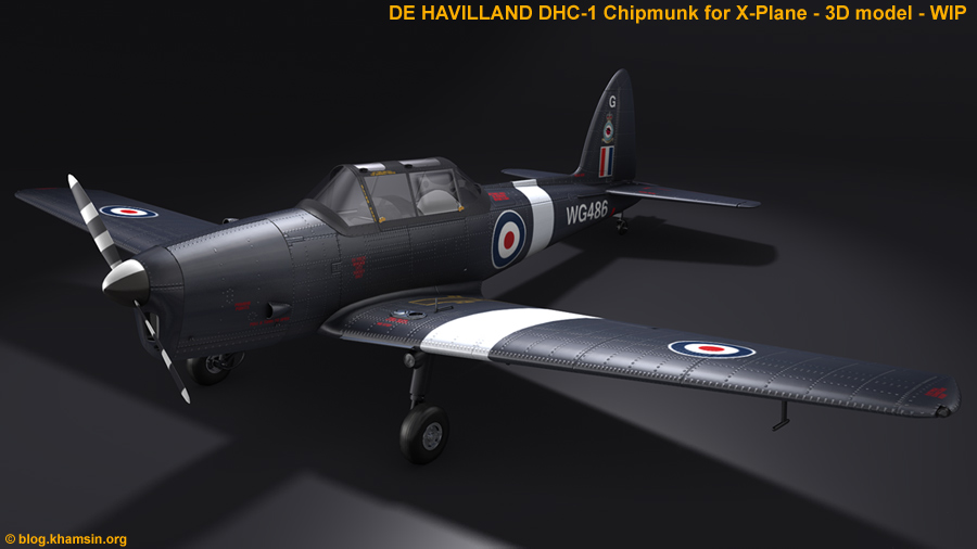 De HAVILLAND DHC-1 Chipmunk - 3D model for X-Plane