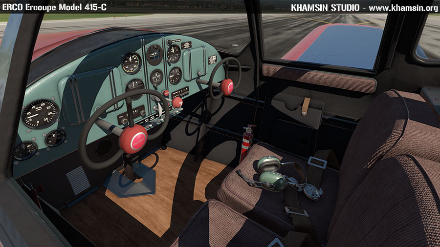 Erco_Ercoupe - cockpit X-Plane11