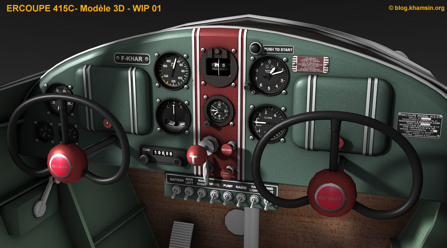 ercoupe 415C - 3D model for X-Plane - WIP01