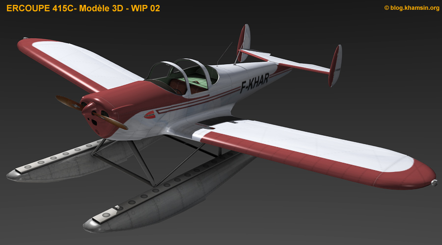 ercoupe 415C - 3D model for X-Plane - WIP03