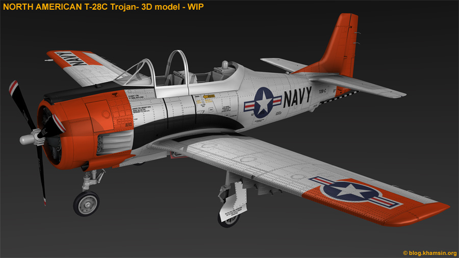North American T-28 Trojan for X-Plane - WIP03