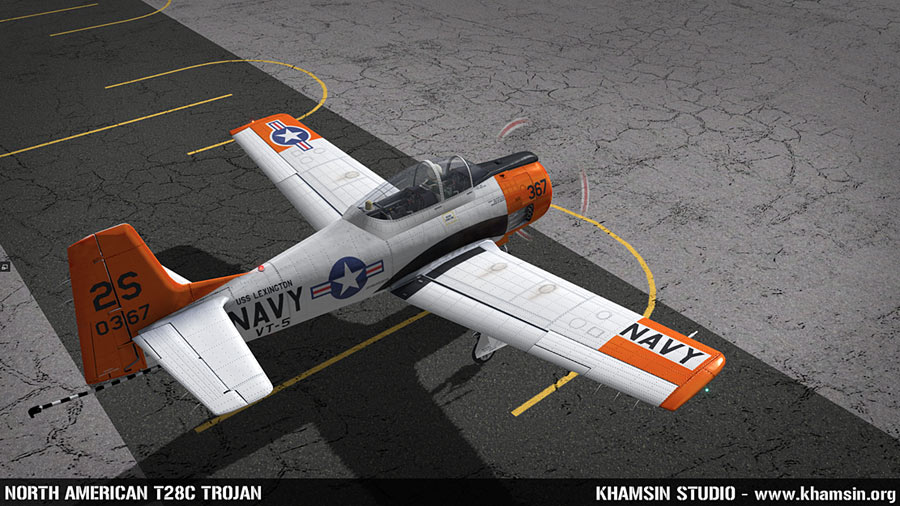 North American T-28 Trojan V2.0 - Screenshot Xplane 10