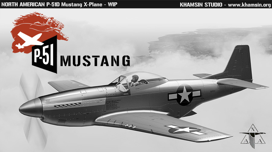 North American P-51D Mustang - 3D model X-Plane - WIP