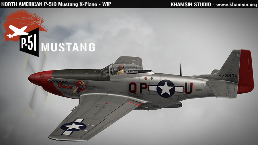 North American P-51D Mustang - X-Plane 3D model - WIP