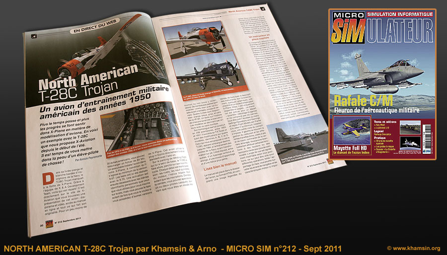 NORTH AMERICAN T-28C Trojan par Khamsin & Arno  - MICRO SIM n°212 - Sept 2011